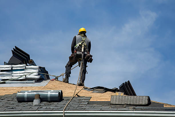 Professional Roofing technician working in Fanrock, WV